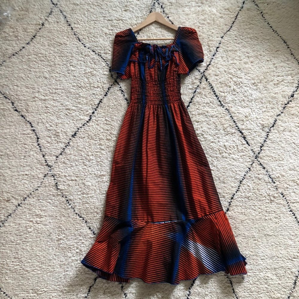 African wax print dress made in Ghana